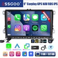 9" Carplay Autoradio Android 13 32G GPS DAB+ Cam MIK Für VW GOLF 5 Touran Tiguan