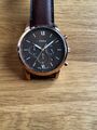 Fossil Herrenuhr Neutra FS6026 | Chronograph | Leder | Braun