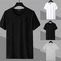 Freizeit T-Shirts Herren Slim Fit Solid Stretch T Shirt Tops Unisex Basic