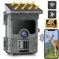 Campark 4K 85MP Solar Wildkamera WiFi Bluetooth  Jagdkamera Nachtsicht Akku