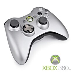 Original Microsoft Wireless Controller GamePad (silber silver) für XBOX 360 🎮✅
