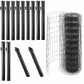 20m Komplett Set Gitterzaun VIVA Höhe 100 cm ANTHRAZIT Wildzaun Maschendrahtzaun