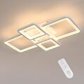 LED Deckenleuchte Modern Dimmbar Fernbedienung Wohnzimmer Deckenlampe 62cm 54W