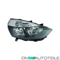 Scheinwerfer links chrom H7/H1 +Motor passt für Renault Clio IV+Grandtour 12-16