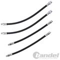 4x BREMSSCHLAUCH / BREMSSCHLÄUCHE VORNE+HINTEN für MERCEDES W201 W124 W126 R129