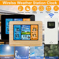 Digitale Wecker Wetterstation Funk Farbdisplay Thermometer Innen-Außensensor Uhr