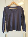 Esprit Basic Pullover, Größe Xl, Dunkelblau mit Loch