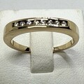 Halb Memory Ring  Mit 8 Brillanten 585 Gelbgold 