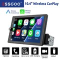 Apple Carplay Android Auto Autoradio 1 DIN 10,4" IPS Bildschirm BT TF Bluetooth