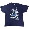 Vintage 90s Navy Disney World Florida Mickey Goofy Donald Graphic T-Shirt Large