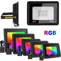 RGB LED Fluter 10-100W Außen Strahler Flutlicht Scheinwerfer Gartenlampe Dimmbar
