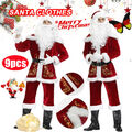 Weihnachtsmann Adult Kostüm 9tlg Nikolaus Santa Claus Anzug Verkleidung Cosplay