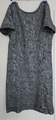 Damen Kleid Esprit M- klassisches schwarz-weiß kleinkariertes Muster-Baumwollmix
