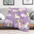 Einhorn Decke Kuscheldecke Kinder Mädchen Flauschige Decke Flanell Fleecedeck...