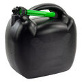 Benzinkanister 20 L schwarz Kunststoff mit Einfüllschlauch grün, UN-Zulassung