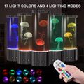 Lavalampe Quallenlampe Tischlampe Quallen Aquarium Fernbedienung LED 17 Farbe DE