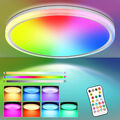 28W RGB LED Deckenleuchte Dimmbar Deckenlampe Wohnzimmer Bad  mit Fernbedienung