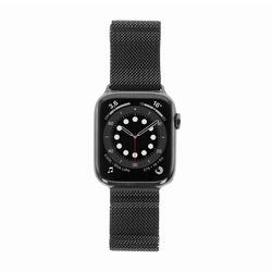 Apple Watch Series 6 Edelstahlgehäuse 44mm Milanaise-Armband graphit **Sehr gut: Kaum Gebrauchsspuren, voll funktionstüchtig