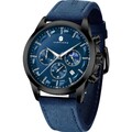Herrenuhr  Chronograph Lederarmband Edelstahl Quarz