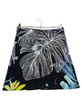Desigual Rock Schwarz A-Linie Blattmuster Gr. 36/XL Damen