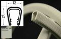 SMI KS6-8HG Kantenschutzprofil Kederband Gummi Profil Klemmprofil Schutzband PVC
