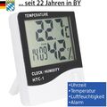 mini Wetterstation Thermometer Hygrometer Zeit Luftfeuchtigkeit Temperaturmesser