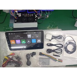 DAB+ 1+32GB Android 14 Carplay Autoradio GPS Navi 1 DIN 360° Drehbar Bildschirm