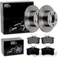 EuroBrake BREMSSCHEIBEN 245mm + BELÄGE HINTEN passend für VW PASSAT 3B 3BG