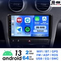 DAB+ 64G Android 13 Carplay Autoradio GPS Navi WIFI KAM Für Audi A3 S3 RS3 8V 8P