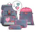 Step by Step SPACE Schulranzen-Set "Glitter Heart", 5-teilig