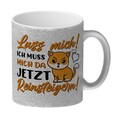 Lass mich! Ich muss mich da jetzt reinsteigern! Glitzer-Kaffeebecher mit Katze