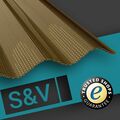 Wellplatten Lichtplatten Polycarbonat 2,8mm Sinus 76 18 Wabe Bronze HAGELSICHER 