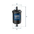 ORIGINAL UFI KRAFTSTOFFFILTER KRAFTSTOFF FILTER FIAT PEUGEOT RENAULT OPEL