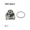 1x Wasserpumpe, Motorkühlung SKF VKPC 86619 passend für AUDI VW
