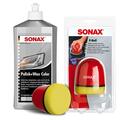 SONAX Polish+Wax Color Autopolitur 500ml + SONAX P-Ball Polierball Polier Set