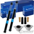 2x SACHS STOßDÄMPFER DOMLAGER + SERVICE KIT HINTEN passend für FORD FIESTA V