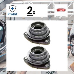 2x ORIGINAL® Corteco Reparatursatz, Federbeinstützlager Vorne, Links, Rechts