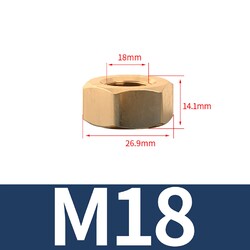 Sechskantmuttern Muttern Messing DIN 934 M2 M2,5 M3 M4 M5 M6 M8 M10 M12 M14~M22