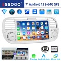 Für Fiat 500 2007-15 7" 2+64G Android 13 Carplay Autoradio GPS NAVI WIFI RDS BT