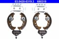 Bremsbackensatz Original ATE Kit 03.0420-0319.3 für AUTOBIANCHI FIAT ABARTH Y10