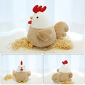 Plüschtier Stofftier Kuscheltier Hahn Kücken Huhn sitzend Höhe 23 cm