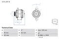 Lichtmaschine Generator Lima BOSCH 0 986 042 720 +68.44€ Pfand für CLIO KC0 1 2