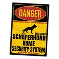 Deutscher Schäferhund Dog Schild Danger Security System Türschild Hundeschild Wa