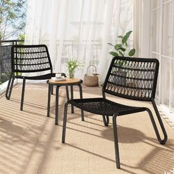 Balkonmöbel Set Bistro Gartentisch mit 2 Stühlen Loungesessel Lounge Sitzgruppe