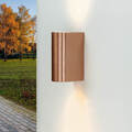 Außenlampe Wand IP44 in Kupfer GU10 Up Down Outdoor Wandleuchte Fassadenstrahler
