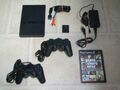Playstation 2 Slim komplett mit 2 Controller + Spiel GTA San Andreas