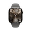 Apple Watch Series 10 LTE 46mm Natural Titangehäuse mit Stone Grey Sportarmba...