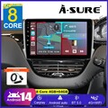 10.1" DAB 4G+64G Android 14 Autoradio CarPlay GPS Für Peugeot 208/2008 2012-2018