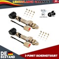 2x 373cm 3-punkt Automatikgurt Sicherheitsgurt Für Audi A3 E-prüfung Beige