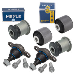 2x MEYLE HD Traggelenk + 4x Querlenkerlager für VW MULTIVAN T5 T6 vorne